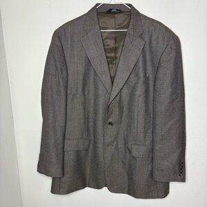 Haggar Classic Brown Wool Blend Sport Coat Size 44R